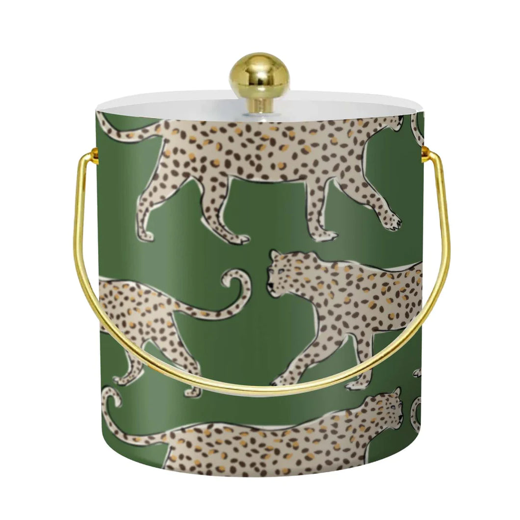Green Leopard Ice Bucket