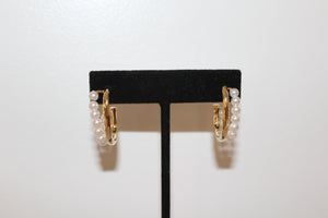 Pearl Open Oval Earrings