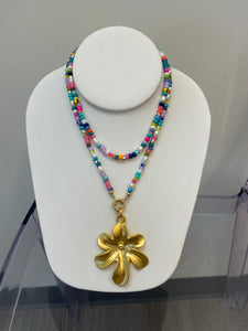 Knotty Bling Flower Power Necklace