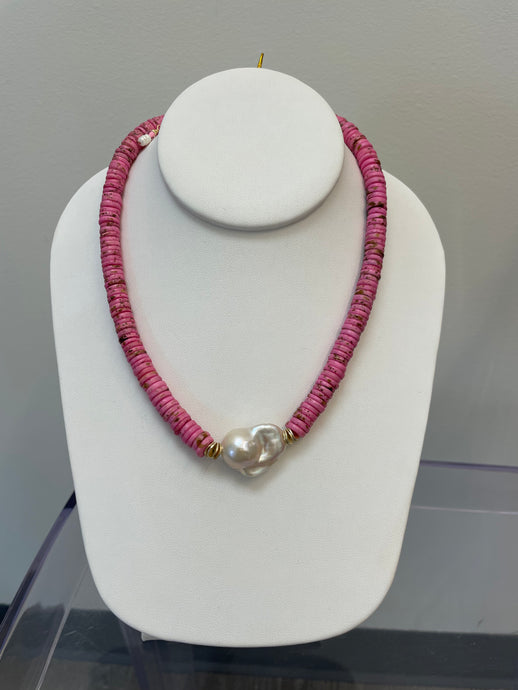 Knotty Bling Barbados Pink Necklace