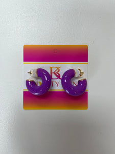 Knotty Bling Purple Hoops