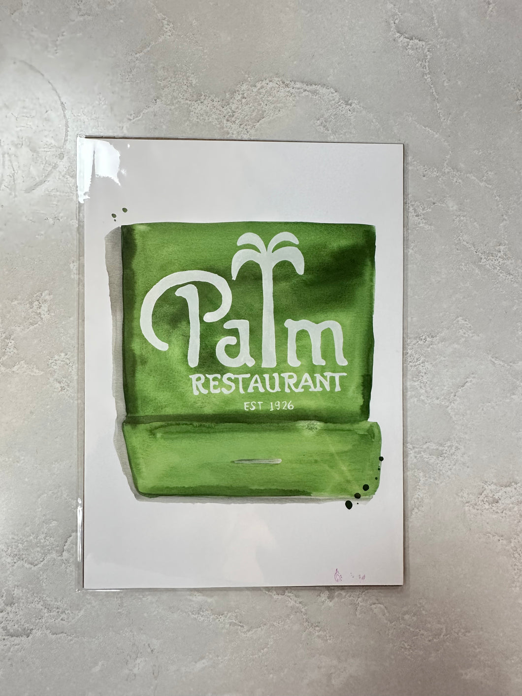 Palm Restaurant Match Box