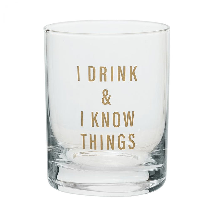 I Drink & I Know Things Rocks Glass