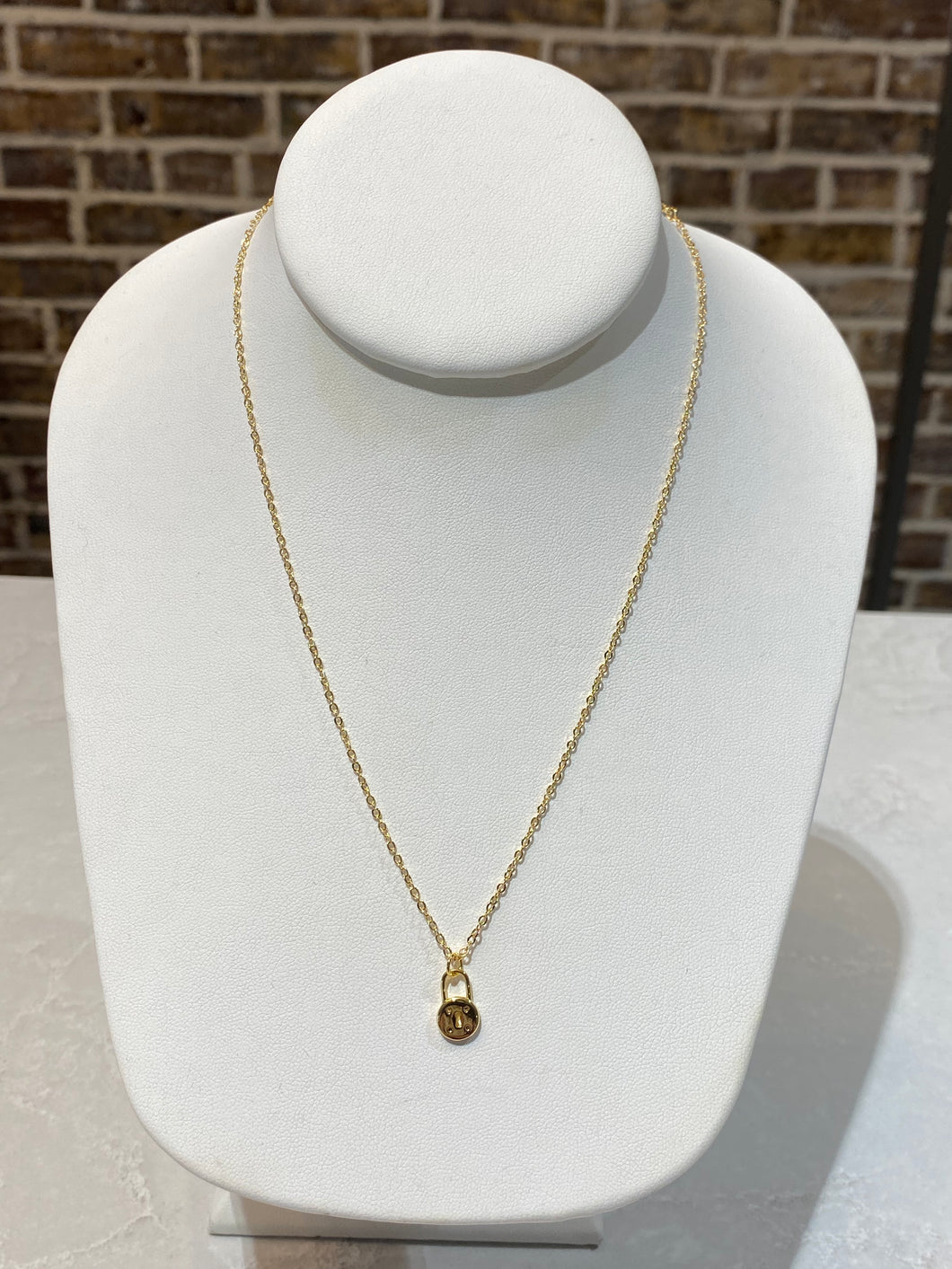 Lock Gold Dipped Necklace